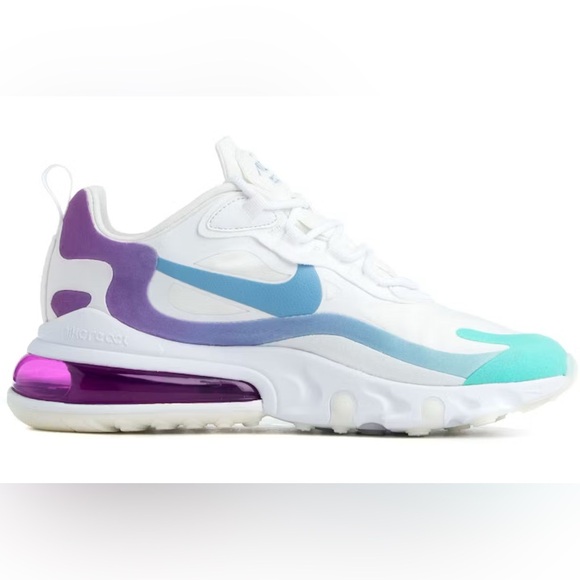 Nike Women's Air Max 270 React Gradient Shift Aurora Purple Size 7.5 - Picture 13 of 13